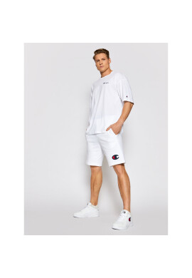 Champion Тишърт Small Script Logo 214282 Бял Custom Fit - Pepit.bg