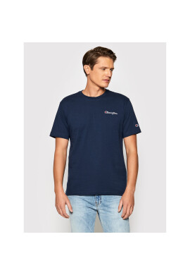 Champion Тишърт Small Script Logo 216480 Тъмносин Regular Fit - Pepit.bg