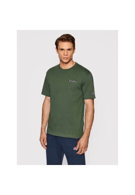 Champion Тишърт Small Script Logo 216480 Зелен Regular Fit - Pepit.bg
