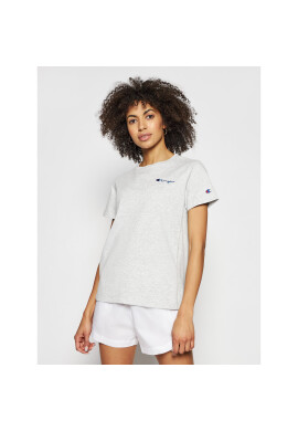 Champion Тишърт Small Script Logo Crew Neck 112195 Сив Regular Fit - Pepit.bg