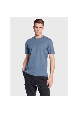 Champion Тишърт Small Script Logo Embroidery 218006 Син Regular Fit - Pepit.bg