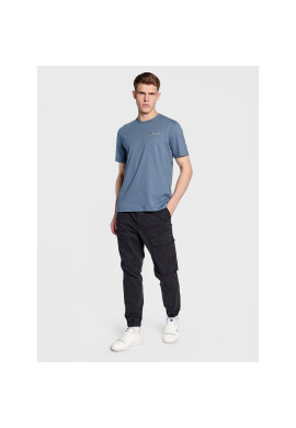 Champion Тишърт Small Script Logo Embroidery 218006 Син Regular Fit - Pepit.bg