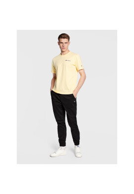Champion Тишърт Small Script Logo Embroidery 218006 Жълт Regular Fit - Pepit.bg
