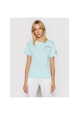 Champion Тишърт Small Vintage Script Logo 113090 Син Custom Fit - Pepit.bg