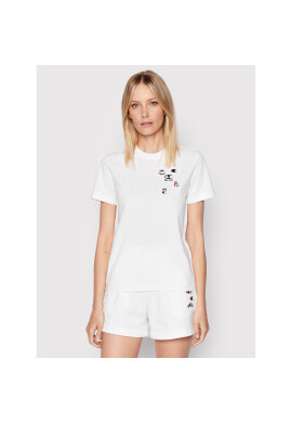Champion Тишърт Stitched With Love 115598 Бял Regular Fit - Pepit.bg