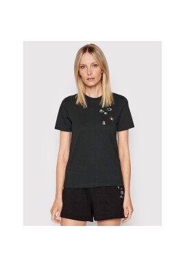 Champion Тишърт Stitched With Love 115598 Черен Regular Fit - Pepit.bg