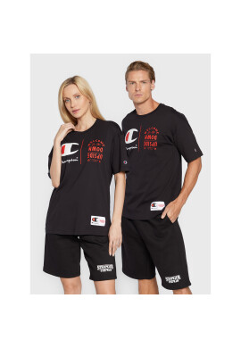 Champion Тишърт STRANGER THINGS Unisex 217791 Черен Custom Fit - Pepit.bg