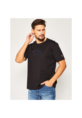 Champion Тишърт Triple Script 214330 Черен Regular Fit - Pepit.bg