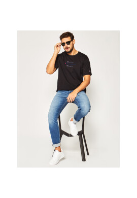Champion Тишърт Triple Script 214330 Черен Regular Fit - Pepit.bg
