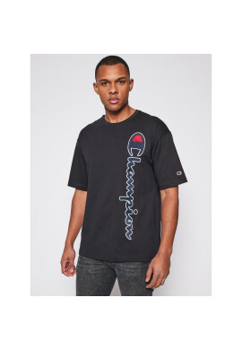 Champion Тишърт Vertical 215942 Черен Custom Fit - Pepit.bg