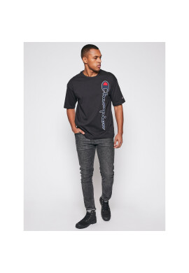 Champion Тишърт Vertical 215942 Черен Custom Fit - Pepit.bg