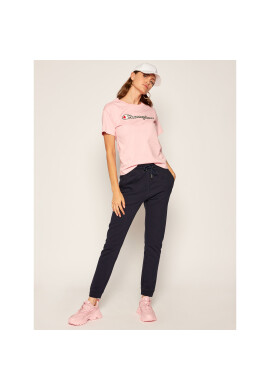 Champion Тишърт Vintage Script Logo 112650 Розов Custom Fit - Pepit.bg