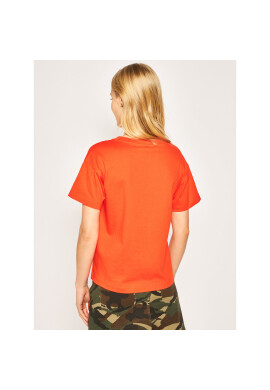 Champion Тишърт Vintage Script Logo Crew 112650 Оранжев Custom Fit - Pepit.bg