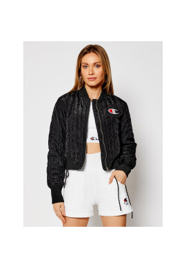 Champion Яке бомбър Textured Cropped 113039 Черен Custom Fit - Pepit.bg