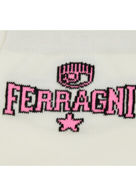 Chiara Ferragni Чорапи дълги дамски 74SB0J04 Бял - Pepit.bg