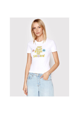 Chiara Ferragni Тишърт 72CBHT05 Бял Slim Fit - Pepit.bg