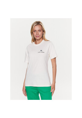Chiara Ferragni Тишърт 74CBHT04 Екрю Regular Fit - Pepit.bg