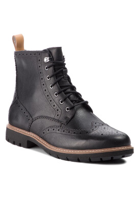 Clarks Ботуши Batcombe Lord 261348577 Черен - Pepit.bg