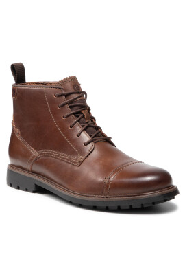 Clarks Ботуши Bowzer Cap 261638477 Кафяв - Pepit.bg
