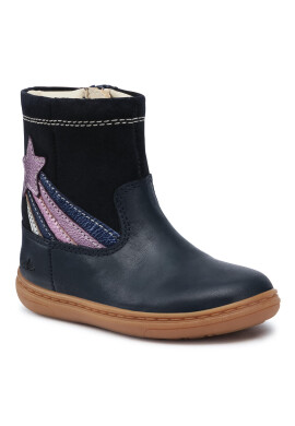 Clarks Ботуши Flash Shine T 261521746 Тъмносин - Pepit.bg