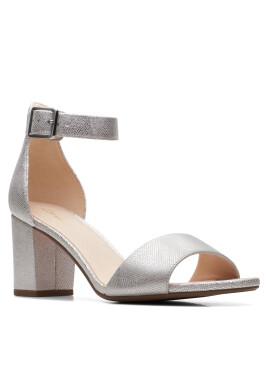 Clarks Сандали Deva Mae 26172737 Сребрист - Pepit.bg