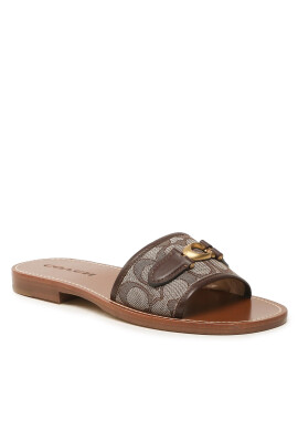 Coach Чехли Ina Jacquard Sandal CI202 Кафяв - Pepit.bg
