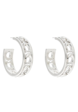 Coach Обици Bbl C Mtl Hoop Ear CG140 Сребрист - Pepit.bg