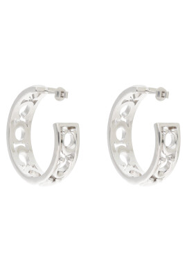 Coach Обици Bbl C Mtl Hoop Ear CG140 Сребрист - Pepit.bg