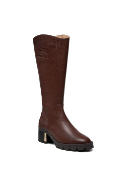 Coach Обувки Cindy Leather Boot C5911 WAL Кафяв - Pepit.bg