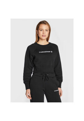 Converse Суитшърт Wordmark 10023716-A01 Черен Regular Fit - Pepit.bg