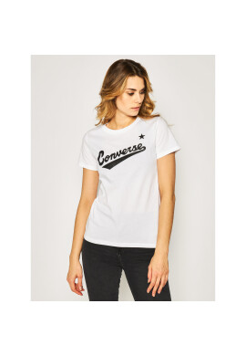 Converse Тишърт Center Front Logo 10018268-A04 Бял Regular Fit - Pepit.bg