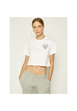Converse Тишърт Cropped Heart 10019565 Бял Regular Fit - Pepit.bg