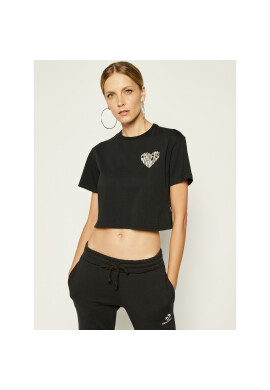 Converse Тишърт Cropped Heart 10019565 Черен Regular Fit - Pepit.bg