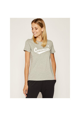 Converse Тишърт Front Logo Short Sleeve 10018268-A09 Сив Regular Fit - Pepit.bg