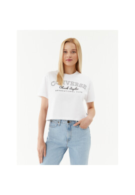 Converse Тишърт Retro Chuck Cropped Tee 10025897-A01 Бял Regular Fit - Pepit.bg