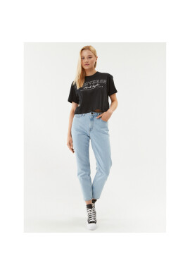 Converse Тишърт Retro Chuck Cropped Tee 10025897-A03 Черен Regular Fit - Pepit.bg