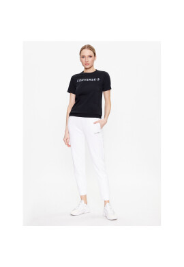 Converse Тишърт Wordmark 10024545-A03 Черен Slim Fit - Pepit.bg