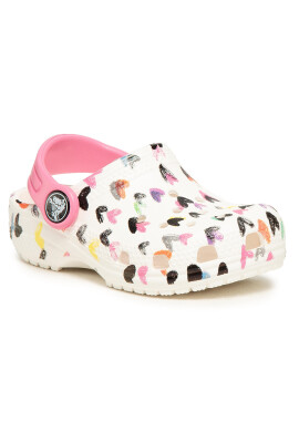 Crocs Чехли Classic Heart Print Clog K 207000 Бял - Pepit.bg