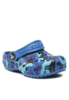 Crocs Чехли Classic Printed Clog K 205813 Тъмносин - Pepit.bg
