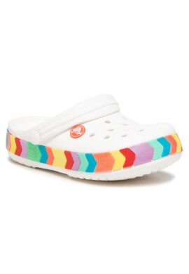Crocs Чехли Crocband Chevron Beaded Clog K 207007 Бял - Pepit.bg