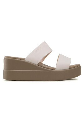 Crocs Чехли Brooklyn Mid Wedge 206219 Бежов - Pepit.bg
