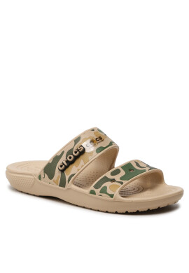 Crocs Чехли Classic Croc Printed 207559 Бежов - Pepit.bg