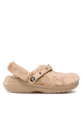 Crocs Чехли Classic Fur Sure 207303 Бежов - Pepit.bg
