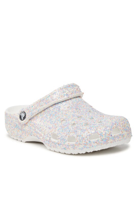 Crocs Чехли Classic Glitter Clog 205942 Бял - Pepit.bg
