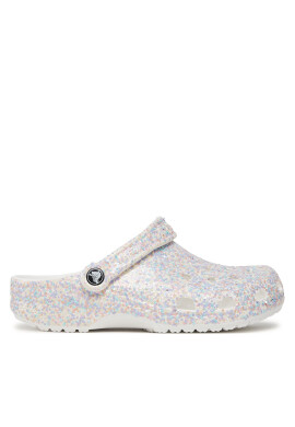 Crocs Чехли Classic Glitter Clog 205942 Бял - Pepit.bg