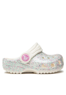 Crocs Чехли Classic Glitter Clog K 205441 Сребрист - Pepit.bg