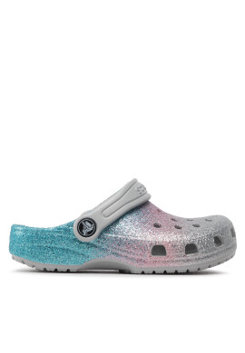 Crocs Чехли Classic Glitter Clog K 206993 Сребрист - Pepit.bg