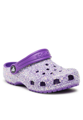 Crocs Чехли Classic Glitter Clog K 206993 Виолетов - Pepit.bg