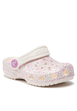 Crocs Чехли Classic Glitter Clog T 206992 Бял - Pepit.bg