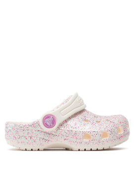 Crocs Чехли Classic Glitter Clog T 206992 Бял - Pepit.bg